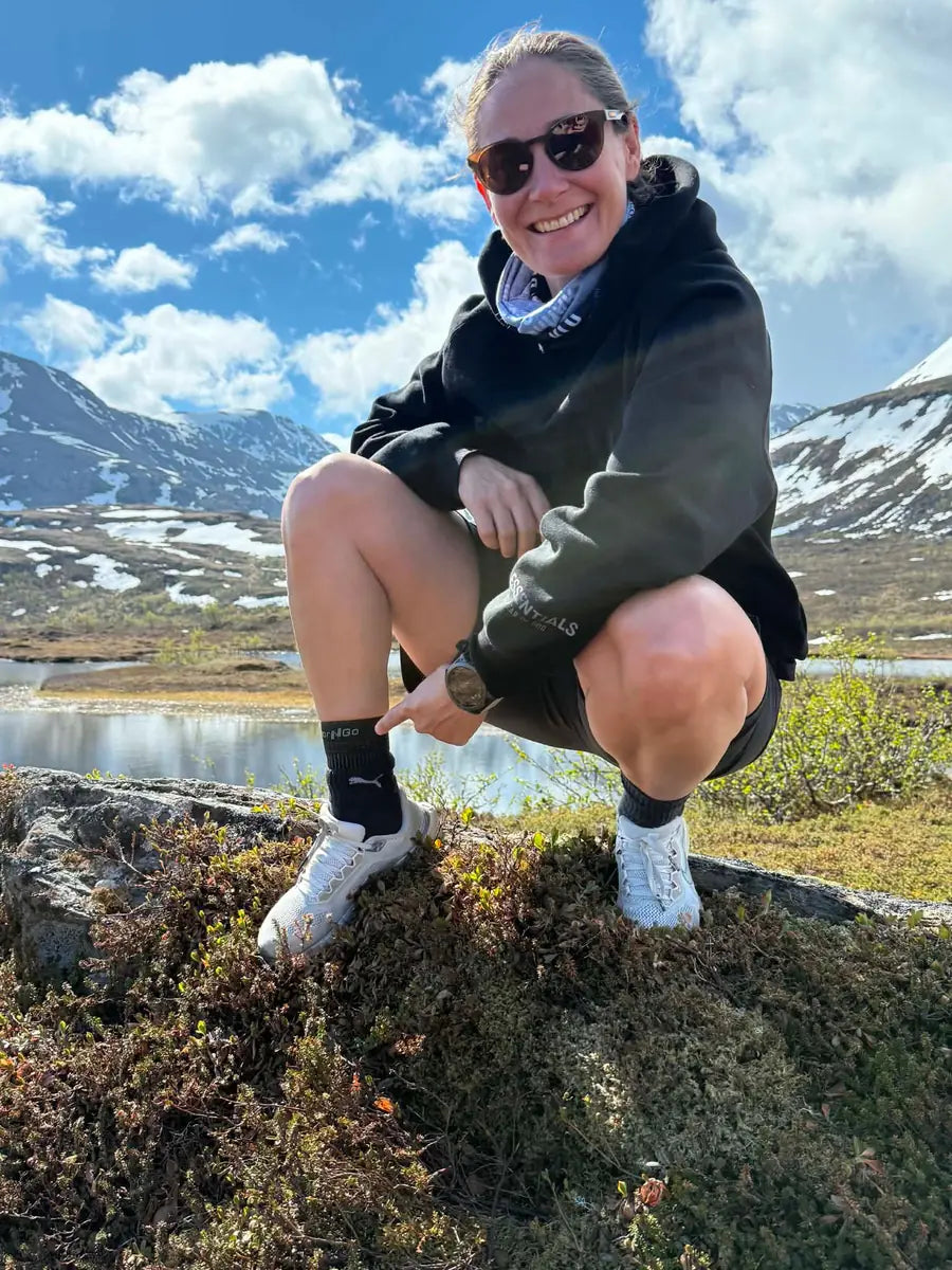 Tidligere toppspiller Reidun Nilsen holder seg aktiv i fjellet og bruker ankelstøtte fra Wear'N'Go